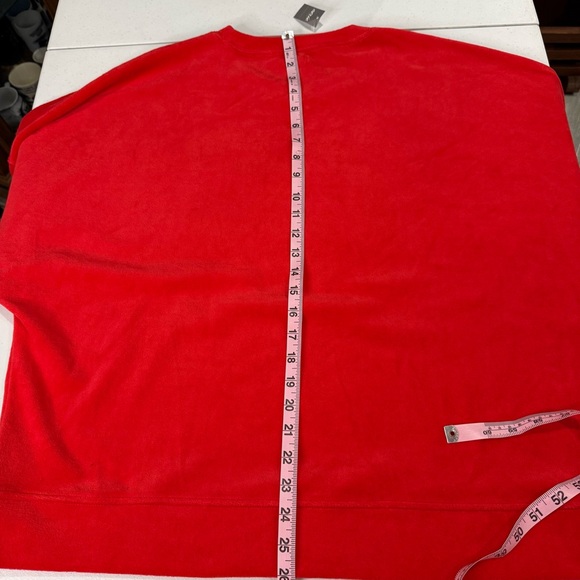 NWT Aerie Velvet Sweatshirt Scoop Neck Raglan Sleeves Coral Women’s Size XL - Picture 4 of 11